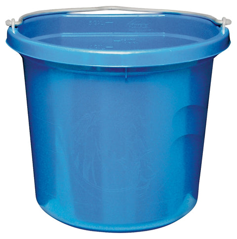 Fortex-Fortiflex FB-124 Series FB-124BL Bucket, 24 qt Volume, Polyethylene/Rubber, Blue