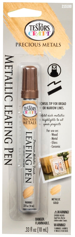 Testors 215190 Leafing Pen, Chisel Tip, Gold