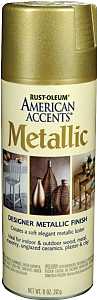 Rust-Oleum 202719 Metallic Spray Paint, Metallic, Aged Brass, 12 oz, Can