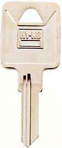 Hy-Ko 11010TM1 Key Blank, Brass, Nickel, For: Trimark Cabinet, House Locks and Padlocks, Pack of 10