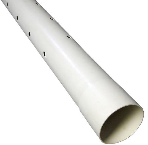 Charlotte Pipe PVC 30040P 0600 Pipe, 4 in, 10 ft L, PVC DWV, White