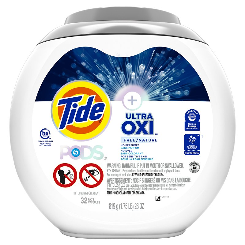 Tide PODS Ultra OXI Series 037000591641 Laundry Detergent Pack, 32 Cou ...