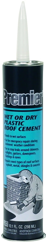Henry PR350004 Plastic Roof Cement, Black, Paste, 11 oz Cartridge, Pack of 24