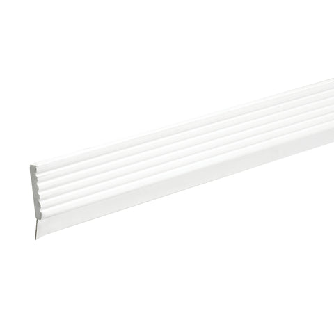 Frost King GR7/10 Garage Door Weatherseal, 3 in W, 7 ft L, Vinyl, White
