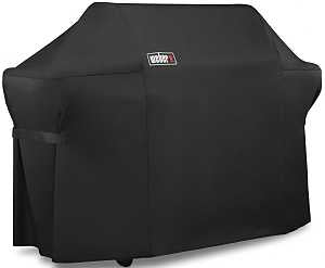 Weber Summit 7109 Premium Grill Cover, 74.8 in W, 26.8 in D, 47 in H, Polyester, Black