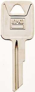 Hy-Ko 11010RA4 Automotive Key Blank, Brass, Nickel, For: AMC Vehicle Locks, Pack of 10