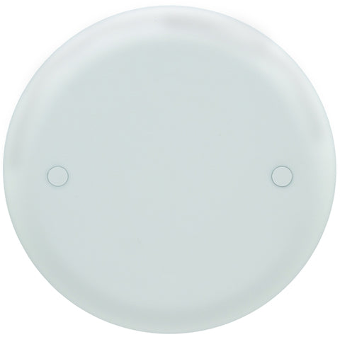 Carlon CPC4WH Box Cover, 4 in Dia, Round, Lexan, White