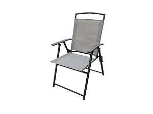 Seasonal Trends 50606 Arm Chair, 25.29 in W, 25 in D, 35.43 in H, Polyester, Grey, Powder Coated Frame