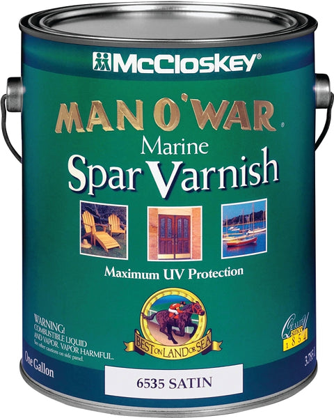McCloskey 080.0006535.007 Spar Varnish, 450 to 550 sq-ft/gal Coverage Area, Clear, Liquid, 1 gal, Pack of 2
