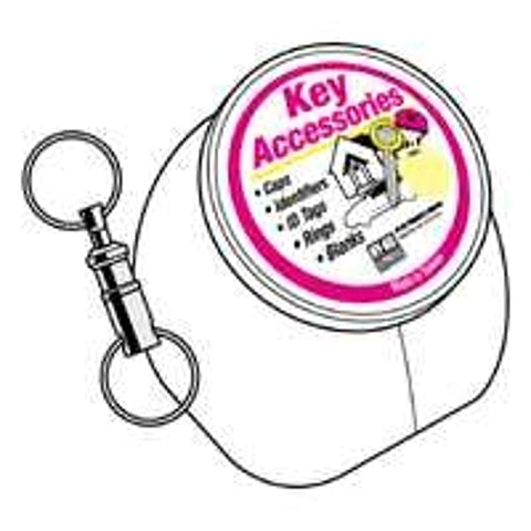 2GO KT117 Key Ring, Split Ring, Nickel-Plated/Silver, Pack of 75