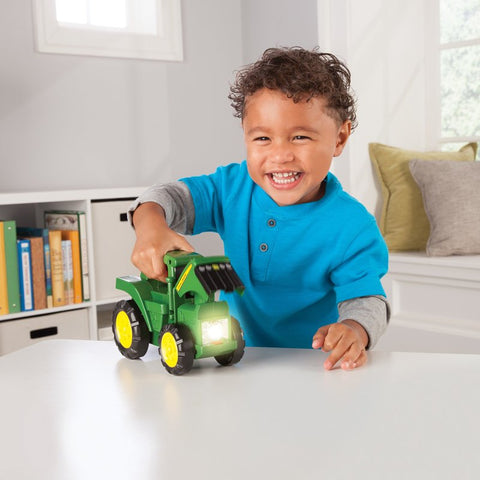 John Deere Toys 35083 Flashlight Tractor, 18 months and Up, Internal Light/Music: Internal Light, Music