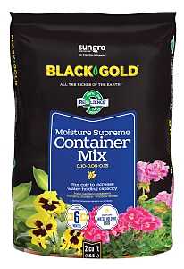 sun gro BLACK GOLD 1413000.CFL002P Container Potting Mix, 2 cu-ft Coverage Area, 40 Bag