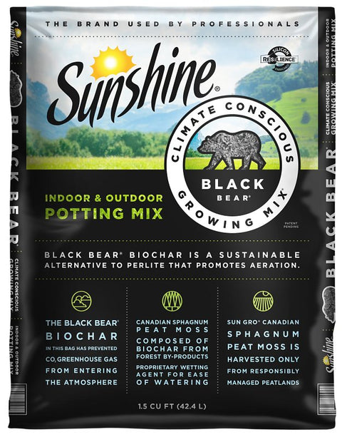 Sunshine Black Bear 132115.CFL001.5P Potting Mixture, 1.5 cu-ft Bag