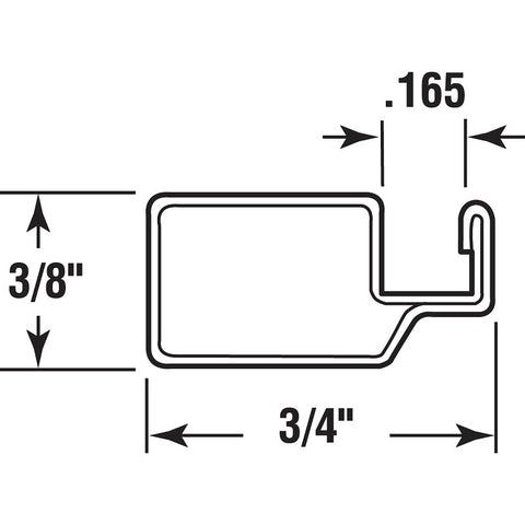 Make-2-Fit PL14062 Screen Frame, 3/4 in W, 94 in L, Aluminum, White, Pack of 20