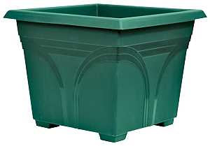 Southern Patio DP1510OG Deck Planter, 15 in H, Plastic, Olive Green, Neutral