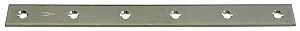 National Hardware N220-335 Mending Brace, 12 in L, 1-1/8 in W, Steel, Zinc, Screw Mounting