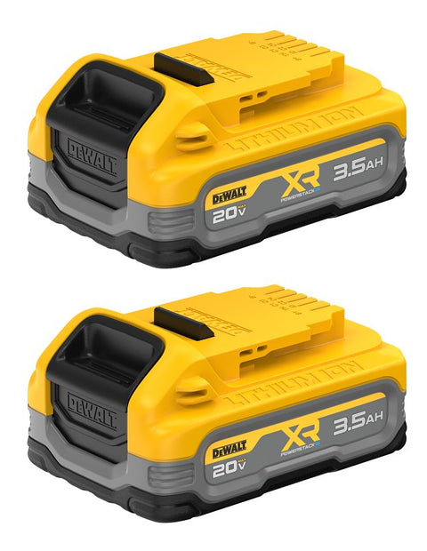 DEWALT XR POWERSTACK DCBP320-2 Battery, 20 V Battery, 3.5 Ah, Includes: (2) DCBP320 XR POWERSTACK 3.5 Ah Batteries