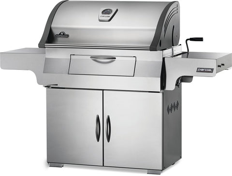 Napoleon Professional 605 PRO605CSS Charcoal Kettle Grill, 850 sq-in Primary Cooking Surface, Stainless Steel