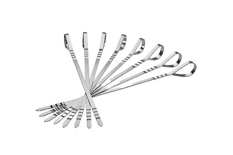 Napoleon 70015 8-Piece Multi-Functional Skewer, Stainless Steel Head, Curved Handle