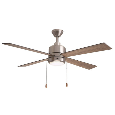Boston Harbor S2501018-2-BN Indoor Ceiling Fan, Brown Housing, 52 in Sweep