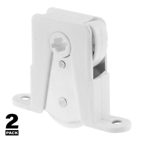 Prime-Line B 684 Roller Assembly, 1 in Dia Roller, 1/4 in W Roller, Aluminum, White, 2-Roller