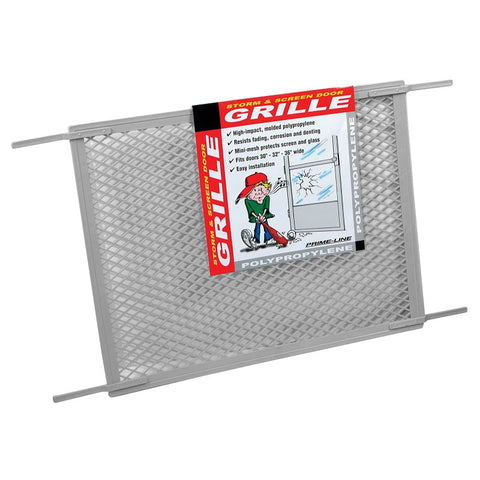 Make-2-Fit PL 15515 Screen Door Grill, 34-1/2 in W, 20 in H, Plastic, For: 30 to 36 in W Sliding Screen Doors