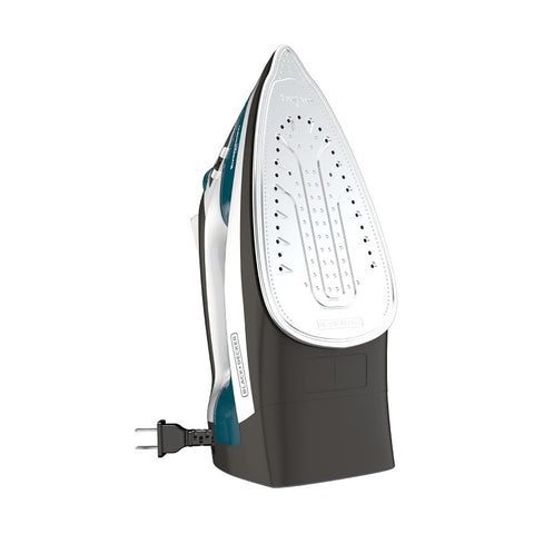 Black+Decker ICR19XS One Step Steam Cord Reel Iron, 1200 W, Blue, Stainless Steel