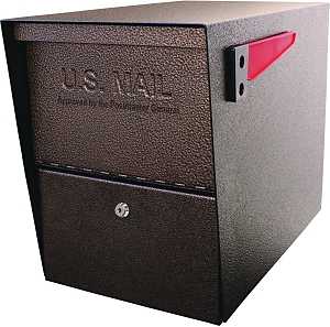 Mail Boss Packagemaster Series 7208 Mailbox, Steel, Bronze, 11-1/4 in W, 21 in D, 13-3/4 in H
