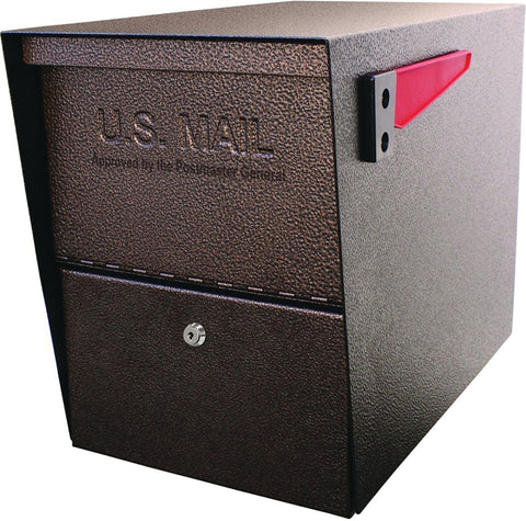 Mail Boss Packagemaster Series 7208 Mailbox, Steel, Bronze, 11-1/4 in W, 21 in D, 13-3/4 in H
