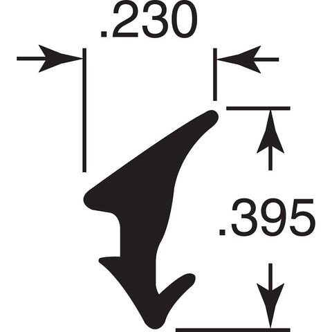 Make-2-Fit P 7792 Glass Glazing Spline, 15/64 in W, 0.395 in Thick, 200 ft L, Vinyl, Gray