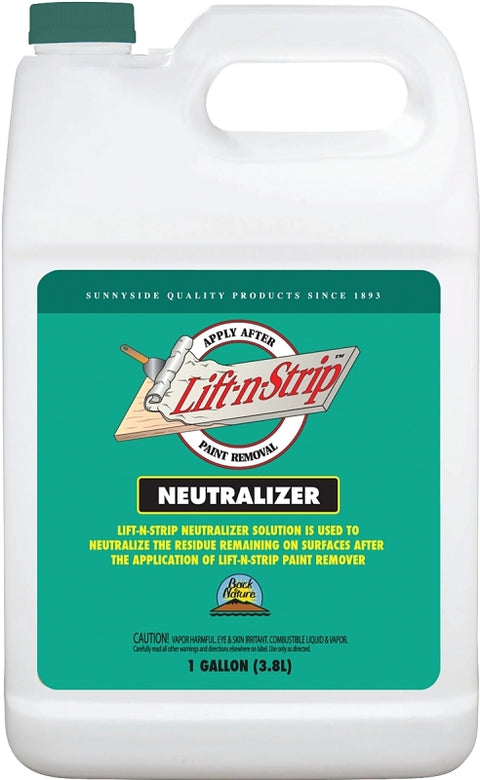 Back to Nature 675G1 Paint Removal Neutralizer, Liquid, Medium, Colorless, 1 gal, Can, Pack of 4