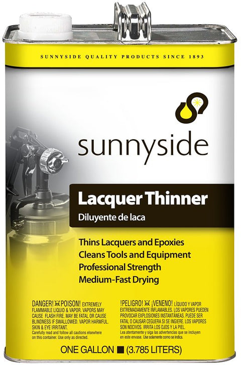 Sunnyside 457G1 Lacquer Thinner, Liquid, Clear, 1 gal, Can
