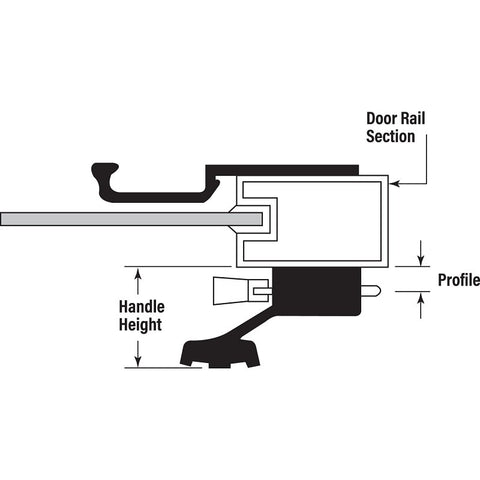 Prime-Line C 1000 Handleset, Aluminum, Anodized