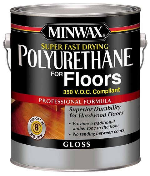 Minwax 130230000 Polyurethane, Gloss, Liquid, Clear, 1 gal, Can, Pack of 2
