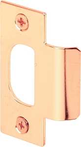 Defender Security E 2467 T-Strike Plate, 2-3/4 in L, 1-1/8 in W, Steel, Brass