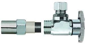 Plumb Pak PP20321LF Supply Line Valve, 1/2 x 3/8 in Connection, Compression, Brass Body