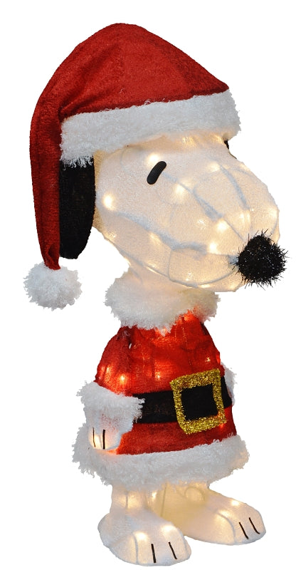 Productworks LLC 46345 LED Snoopy Santa Yard Art, 3D, 24 in, Pack of 2