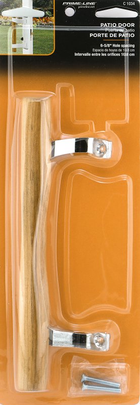 Prime-Line C 1034 Patio Door Handle Pull, 10 in W, 9-15/16 in H, Wood