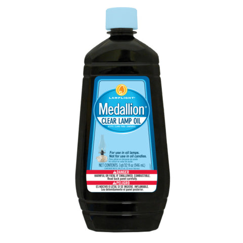 Lamplight Farms Medallion Clean Burn Lamp Oil Clear 32 oz, Pack of 12