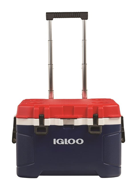 Igloo Trailmate Series 00035110 Roller Cooler, 52 qt Cooler, Americana