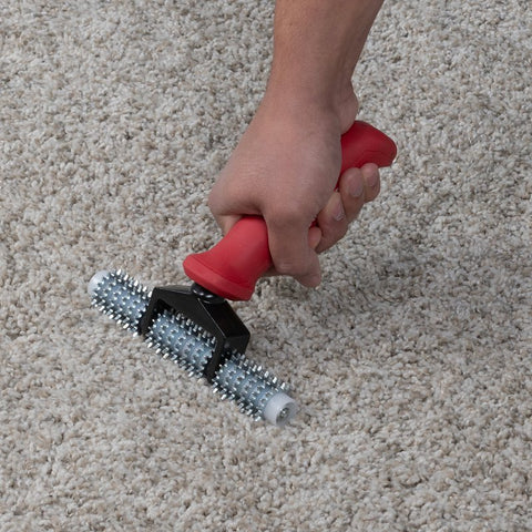 Roberts 10-169 Star Wheel Carpet Seam Roller, 4 in Dia Roller, Steel Roller, Soft-Grip Handle, Rubber Handle