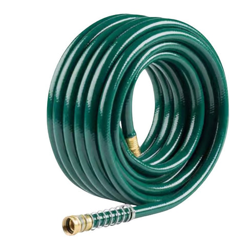 Gilmour Flexogen 864251-1001 Heavy-Duty Garden Hose, 25 ft L, Spigot, Brass/Stainless Steel, Green