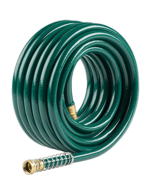Gilmour Flexogen 864001-1001 Heavy-Duty Garden Hose, 100 ft L, Spigot, Brass/Stainless Steel/Vinyl, Green