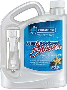 Wet & Forget 801064 Shower Cleaner, 64 oz, Bottle, Liquid, Soft Vanilla, Pale Yellow