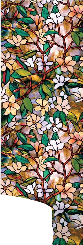 Artscape 01-0113 Window Film, 36 in L, 24 in W, Magnolia Pattern, PVC, Pack of 4
