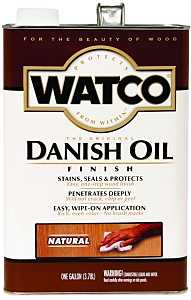 WATCO 65732 Danish Oil, 882 sq-ft/gal Coverage Area, Natural, Liquid, 1 gal Can, Pack of 2