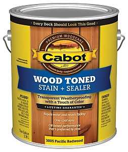 Cabot 3000 Series 140.0003005.007 Deck and Siding Stain, Pacific Redwood, 1 gal, Pack of 4