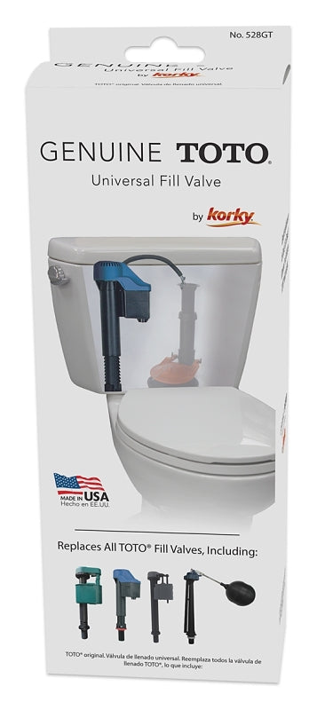 Korky Genuine TOTO 528GT Fill Valve, Plastic Body, Anti-Siphon: Yes, For: Toto Toilets