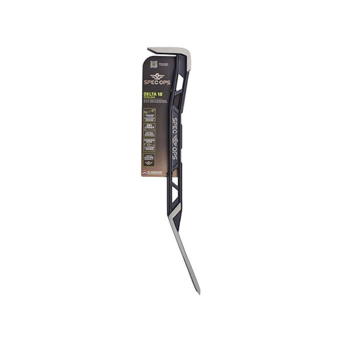 Spec Ops Delta Series SPEC-D18BAR Pry Bar, 18 in L, Beveled, Flat Tip, HCS, Black