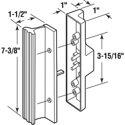 Prime-Line C 1058 Handleset, Aluminum, Painted